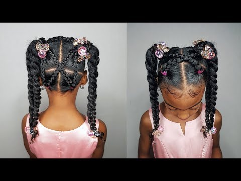 Twists & Braids Ponytails with Curls- Hairstyle for girls