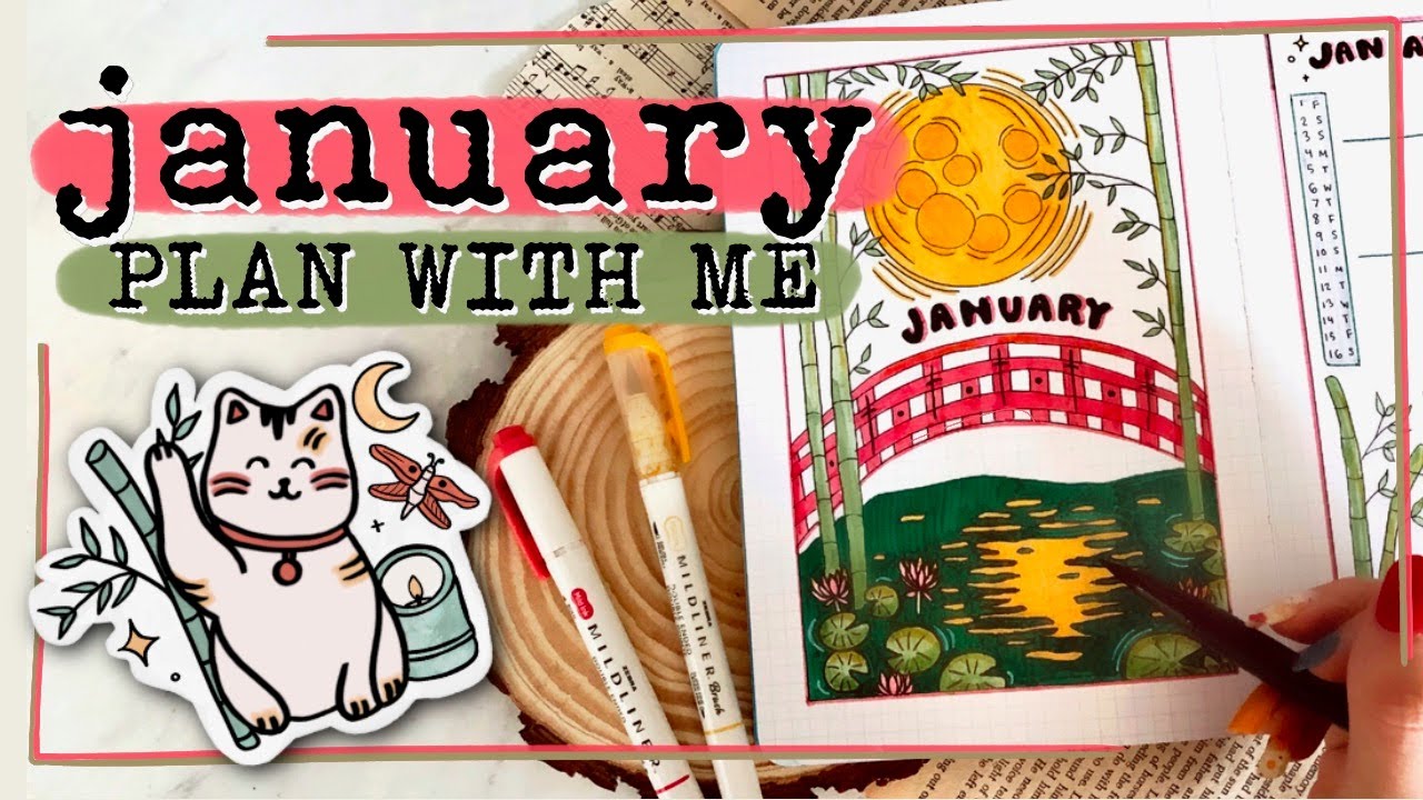 plan with me: january🌙🎋 bullet journal set-up