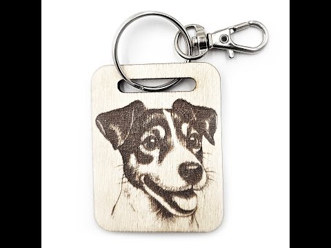 Jack Russell Wooden Keyring