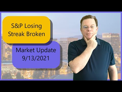 Market Update: Sep 13, 2021 The S&P 500 Breaks a 5-Day Losing Streak