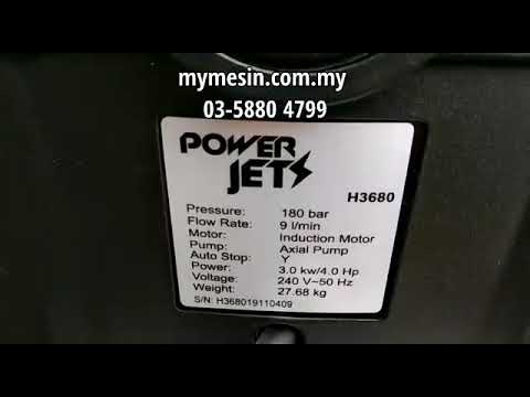 Powerjet High Pressure Cleaner H3680 (Mymesin Testing)