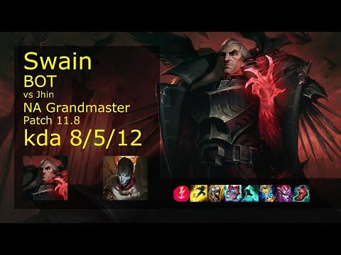 Swain Bot & Thresh vs Jhin & Neeko - NA Grandmaster 8/5/12 Patch 11.8 Gameplay