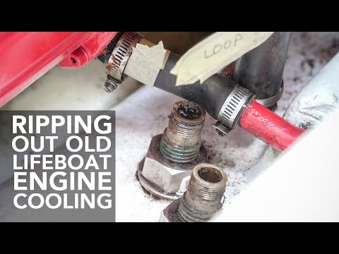 Engine Cooling Overhaul Part 1. Hoses out / heater off / anode check.  Lifeboat Conversion Ep59 [4K]