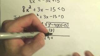 Solving Quadratic Inequalities, More Examples - Example 1