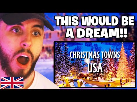 Brit Reacts to The 24 MOST FESTIVE Christmas Towns In The US