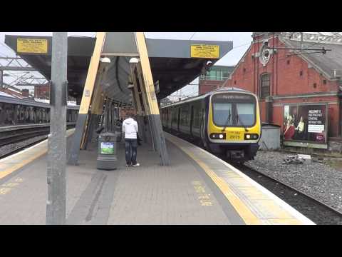 Irish Rail 29000 DMU 29026 + 29021 arrives at Dublin Connolly going to Maynooth