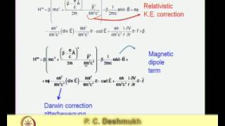 Mod-01 Lec-18  Relativistic Quantum Mechanics of the Hydrogen Atom