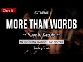 More Than Words - Extreme (Karaoke Acoustic With Lyrics) Chord G [HQ Video]