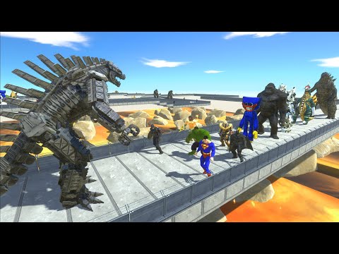 MechaGodzilla 2021 LAVA DEATH RUN - Animal Revolt Battle Simulator