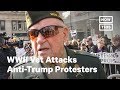 WWII Veteran Attacks Anti-Trump Protesters at Parade | NowThis