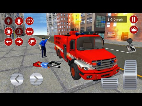 Real Fire Fighting Van Driving Simulator - 911 Engine rescue Car Driving Simulator