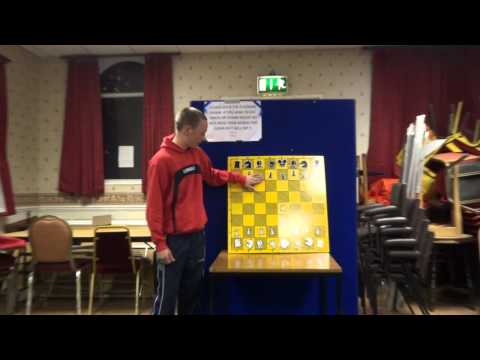 Andy Horton analyses with Chorlton Chess Club