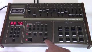 Video thumbnail for How to Program 1983 MXR 185 Drum Computer Vintage Stereo Drum Machine by keyboard resource