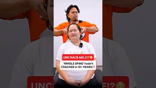 Is your Spine IMPOSSIBLE to Crack⁉️😭 #chiropractic #backpain #neckpain #trending