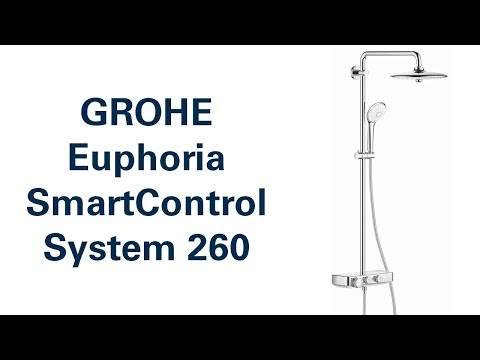 Termostatinė dušo sistema Grohe EUPHORIA SMARTCONTROL SYSTEM 260 MONO 26509000 video