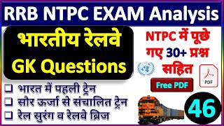 Indian Railway GK Question 2021 |भारतीय रेलवे से सम्बंधित प्रश्न | GK Questions Asked in NTPC Today