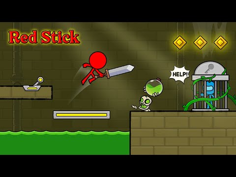 Fall Red Stickman - Free Play & No Download