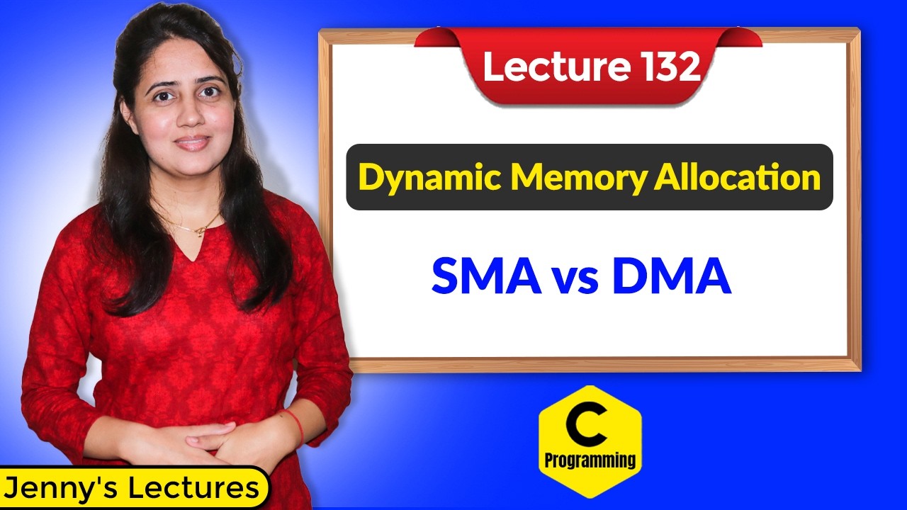 C_132 Introduction to Dynamic Memory Allocation in C  | SMA vs DMA