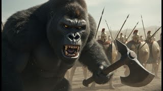 BEST WAR- 100 Spartans Vs 1 Gorilla | SPARTA EMPIRE : THE LAND OF THE APES |Sci-Fi short Film 4K #ai