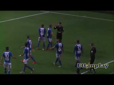 Swedish defender Medi Dresevic sent off for idiotic celebration after scoring a hat trick