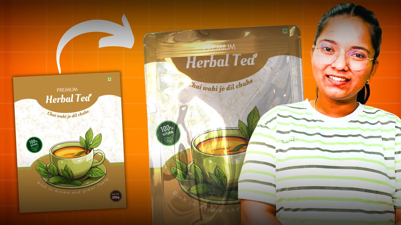 Let's try to Create a Packaging Design for a Tea Brand in Canva