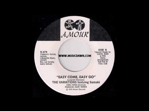 The Variations featuring Samaki - Easy Come Easy Go [Amour] 1978 Bay Area Soul Funk 45