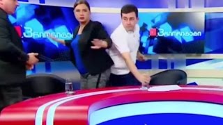 Candidates hurl insults and glasses during live debate
