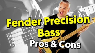 Video thumbnail for Pros and Cons of the Fender Precision Bass by TalkingBass - Online Bass Lessons