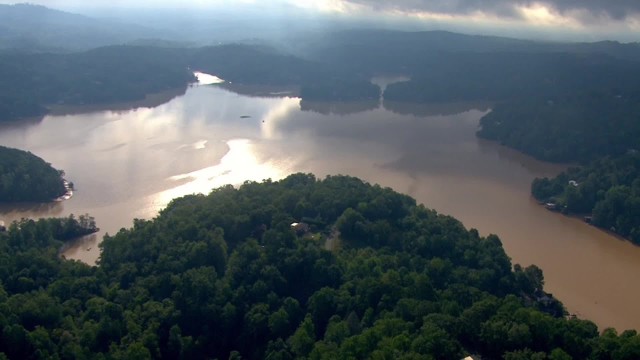 Aerials show damaging floods in Lake Lure