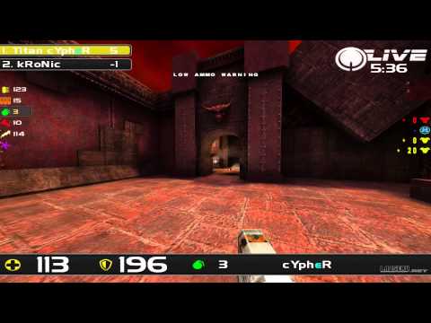 cypher vs kRoNic - DreamHack Winter 2013 Group B Round 4 (Quake Live VOD)