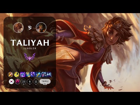 Taliyah Jungle vs Jarvan IV - KR Master Patch 13.22