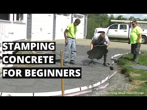 Stamping Concrete For Beginners | Learn How To Stamp Concrete