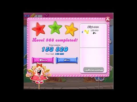 Candy Crush Saga Level 568 ★★★ NO BOOSTER