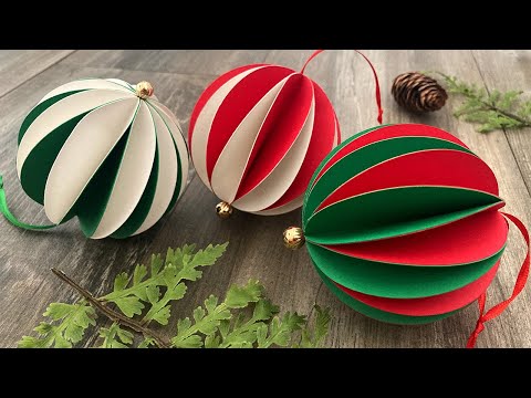 DIY Honeycomb Ball Ornament (Two-Tone) | Christmas Crafts