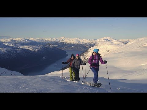 Snowshoeing from Loen Skylift, Norway