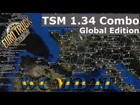 ETS2 1.34 - TSM Big Map Combo Global Edition including optional profile