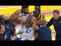 Draymond Green Headlocks Rudy Gobert After Klay Thompson And Jaden McDaniels Fight