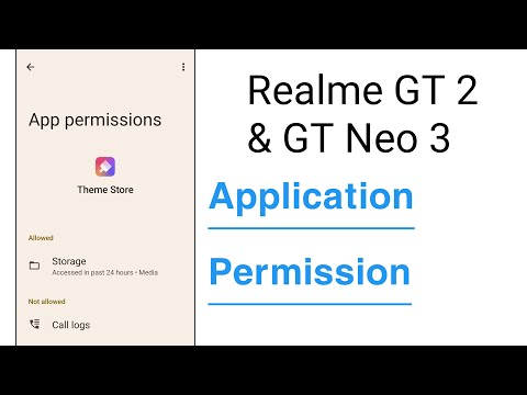 Realme GT 2 & GT Neo 3 Application Permission Allow And Deny