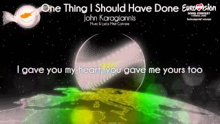 John Karagiannis - "One Thing I Should Have Done" (Cyprus) - [Instrumental version]