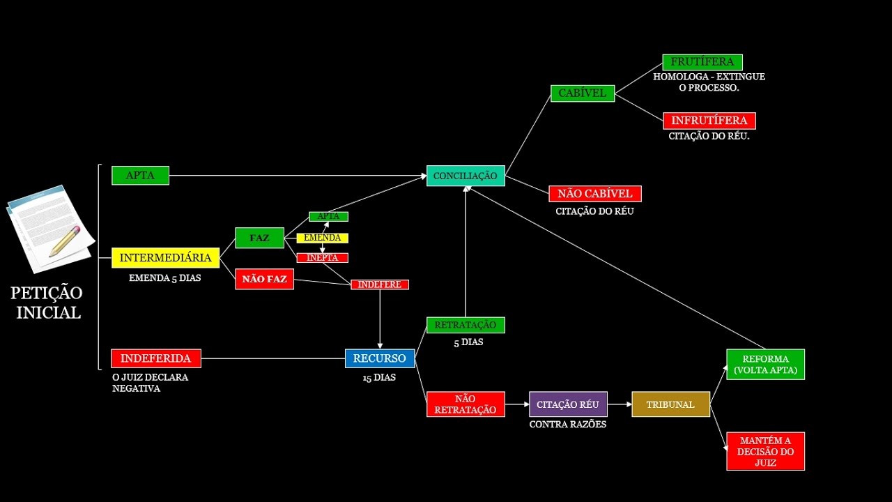 Petição Inicial + Fluxograma Explicativo.