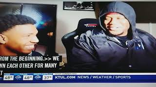 Zias and Blou on Channel 8 news