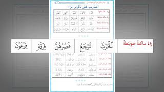 صورة رياضة اللسان على النطق بأحرف القرآن 37: التدريب العملي على تكرير حرف الراء في كل حالاتها
