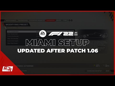 F1 22 Updated Miami Setup - Patch 1.06