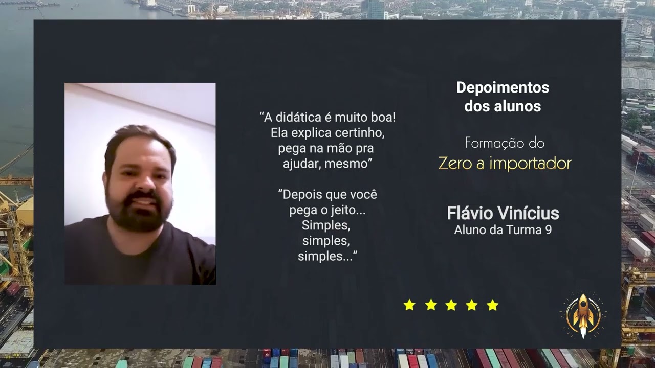 Depoimento aluno Flávio Vinicius - Formação do Zero a Importador com Camila Carvalho - Formação ZI