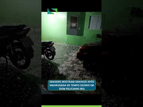 olha o tamanho! granizo surpreende moradores de Dom Feliciano #sultv #costadoce #riograndedosul