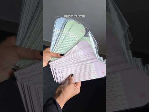 Highlighter Strip Sticky Notes 🌷✨🎀#stickynotes #highlighter #pastel #stationery #trendingonshorts