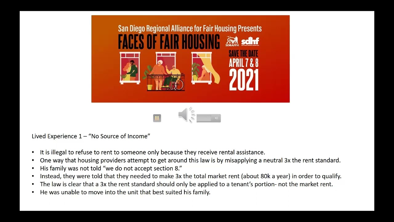 SDRAFFH Fair Housing Conference  Day 2 Afternoon Session Part 1