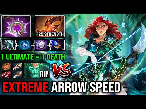 EXTREME Arrow Speed Most Broken Nullifier + Overwhelming Blink Windranger Vs 2x Rapier WK DotA 2