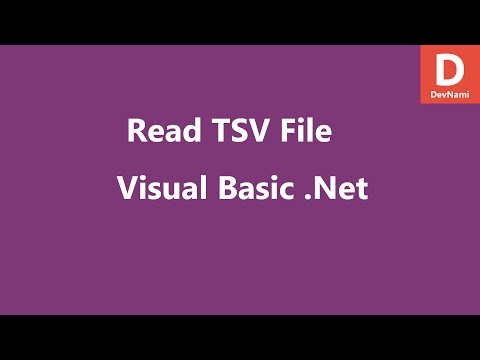 Visual Basic Net Read TSV File