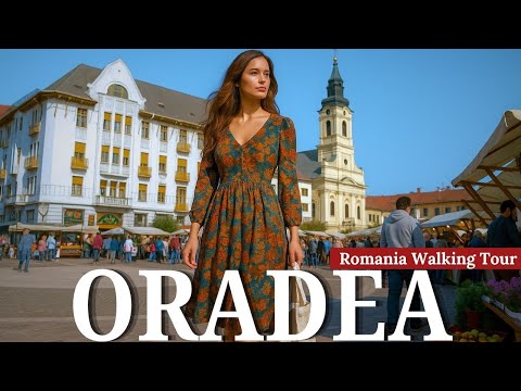 ORADEA, ROMANIA 🇷🇴 | 4K Walk Through Historic Landmarks, Markets, Bridges & River Promenade 🌿